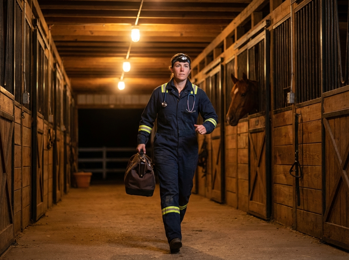 Emergency contact info on an equine vet website