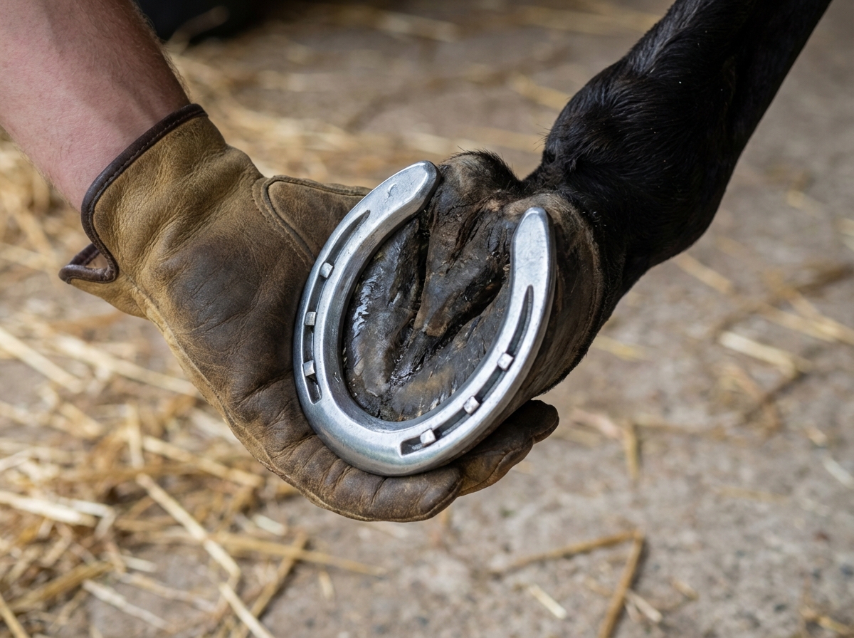 Before and after corrective shoeing photos