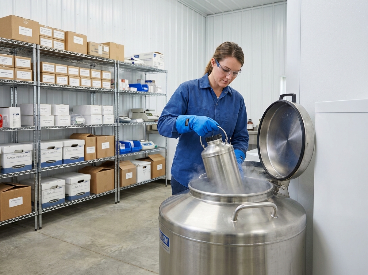 Semen inventory listing with pricing and sire details